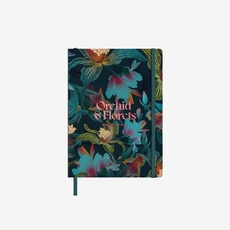 Flox Lined Journal Orchid & Florets-artists-and-brands-The Vault