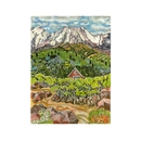 Red Tramping Hut Mt Ruapehu A4 Print