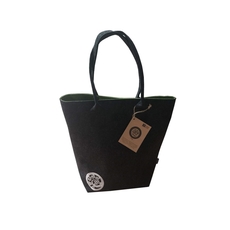 Ponga Green & Grey Shoulder Tote-artists-and-brands-The Vault