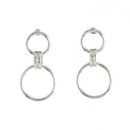 Link Stud Earrings Silver