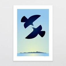 Morning Tui Kapiti Island A4 Print-artists-and-brands-The Vault