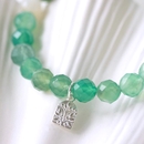 Aventurine Grounded Bracelet Silver