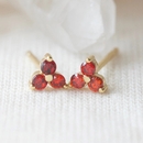 Birthstone Studs January Gold Plate