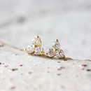 Birthstone Studs April Gold Plate