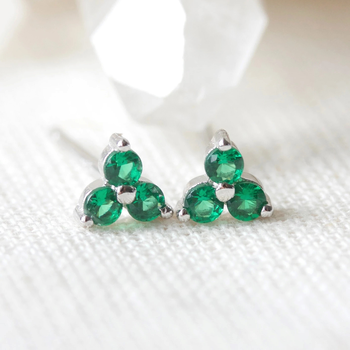 Birthstone Studs May Silver