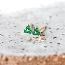 Birthstone Studs May Gold Plate