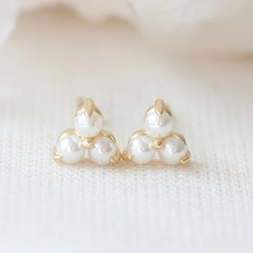 Birthstone Studs June Gold Plate-jewellery-The Vault