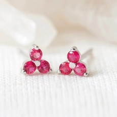 Birthstone Studs July Silver-jewellery-The Vault