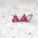 Birthstone Studs July Silver