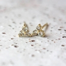 Birthstone Studs August Gold Plate