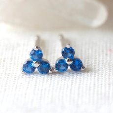 Birthstone Studs September Silver-jewellery-The Vault