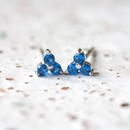 Birthstone Studs September Silver