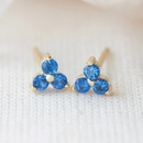 Birthstone Studs September Gold Plate