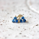 Birthstone Studs September Gold Plate