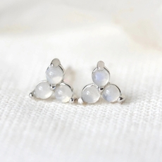 Birthstone Studs October Silver-jewellery-The Vault