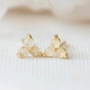 Birthstone Studs October Gold Plate