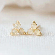 Birthstone Studs October Gold Plate-jewellery-The Vault