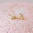 Birthstone Studs October Gold Plate