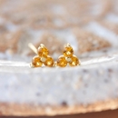 Birthstone Studs November Gold Plate