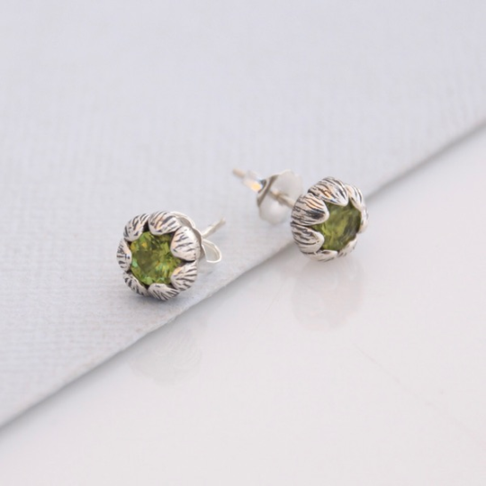 Floret Studs Peridot