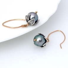 Blossom Drop Earrings Peacock Pearl-jewellery-The Vault