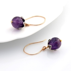 Blossom Drop  Earrings Amethyst-jewellery-The Vault