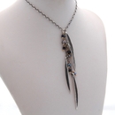 Grass Blade Lariat Sapphire Pearls