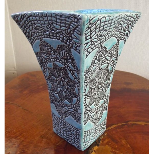 Tall Vase Vintage Turquoise