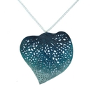 Leather Entelea Leaf Necklace
