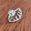 Negative Cut Out Lapel Pin Silver