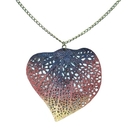 Leather Entelea Leaf Necklace