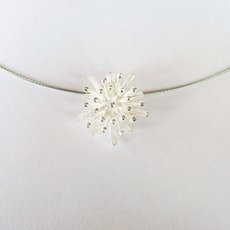 Mt Cook Lily Wire Necklace Silver-jewellery-The Vault