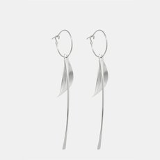 Koromiko Hoop Earrings Silver-jewellery-The Vault