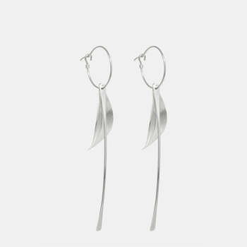 Koromiko Hoop Earrings Silver