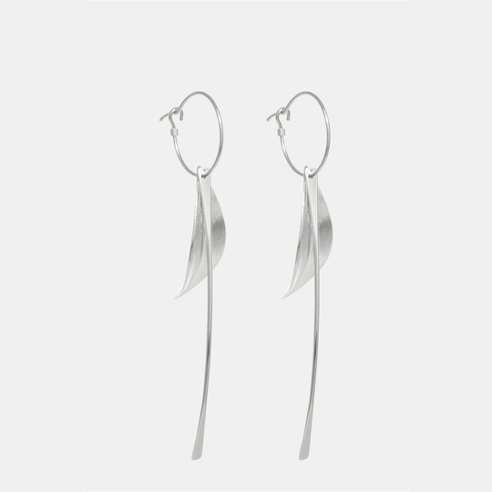 Koromiko Hoop Earrings Silver