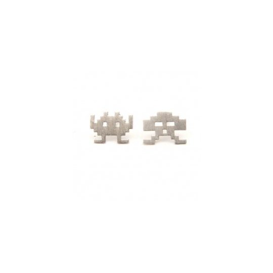 Space Invaders Studs Silver