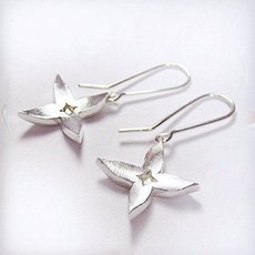 Jasmine Hook Earrings Silver-jewellery-The Vault