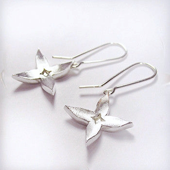 Jasmine Hook Earrings Silver