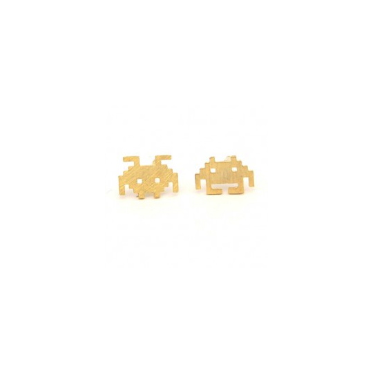 Space Invaders Studs Gold
