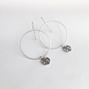 Kowhai Hoop Earrings Silver