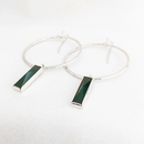 Pounamu Oblong Hoop Earrings