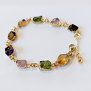 Gemstone Bracelet Gold Plate