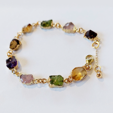 Gemstone Bracelet Gold Plate-jewellery-The Vault