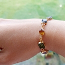 Gemstone Bracelet Gold Plate