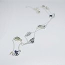 Multi Gemstone Necklace Silver