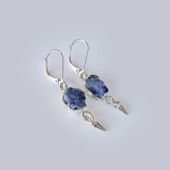 Tanzanite Gemstone Earrings Silver