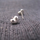 Tiny Heart Studs Silver