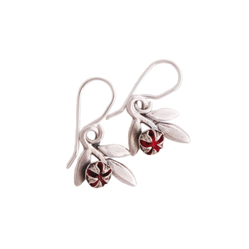 Red Manuka Sprig Earrings