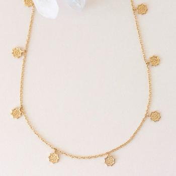 Goddess Necklace Gold Plate