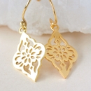 Lantern Earrings Gold Plate